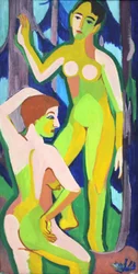 Dos desnudos en el bosque